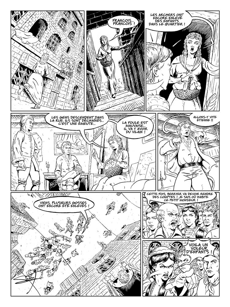 planche bande-dessinée aventure historique